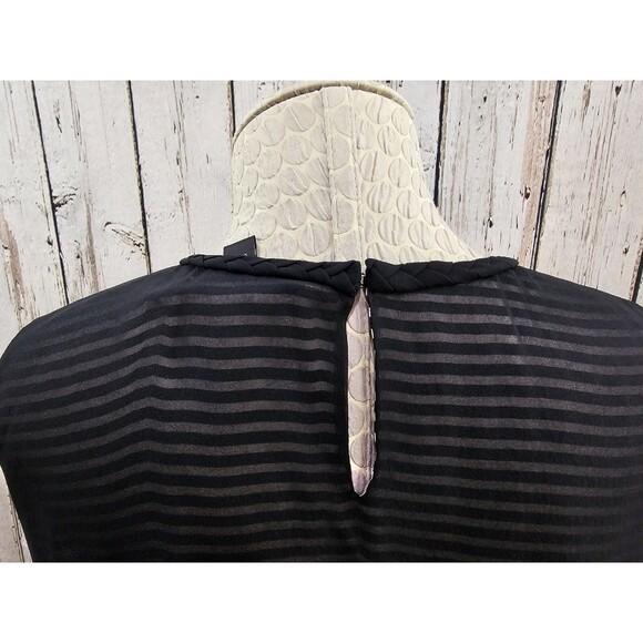 Women's 14 Company Ellen Tracy Black 100% Silk Sleeveless tank Blouse Shirt - Picture 5 of 9